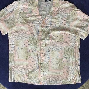 Tapestry Floral Button-Up Shirt (647)